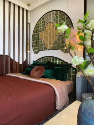 Căn hộ 1PN+ (thiết kế 2PN phong cách Indochine) The Manor Crown Huế - Tối ưu công năng, đầy đủ tiện ích